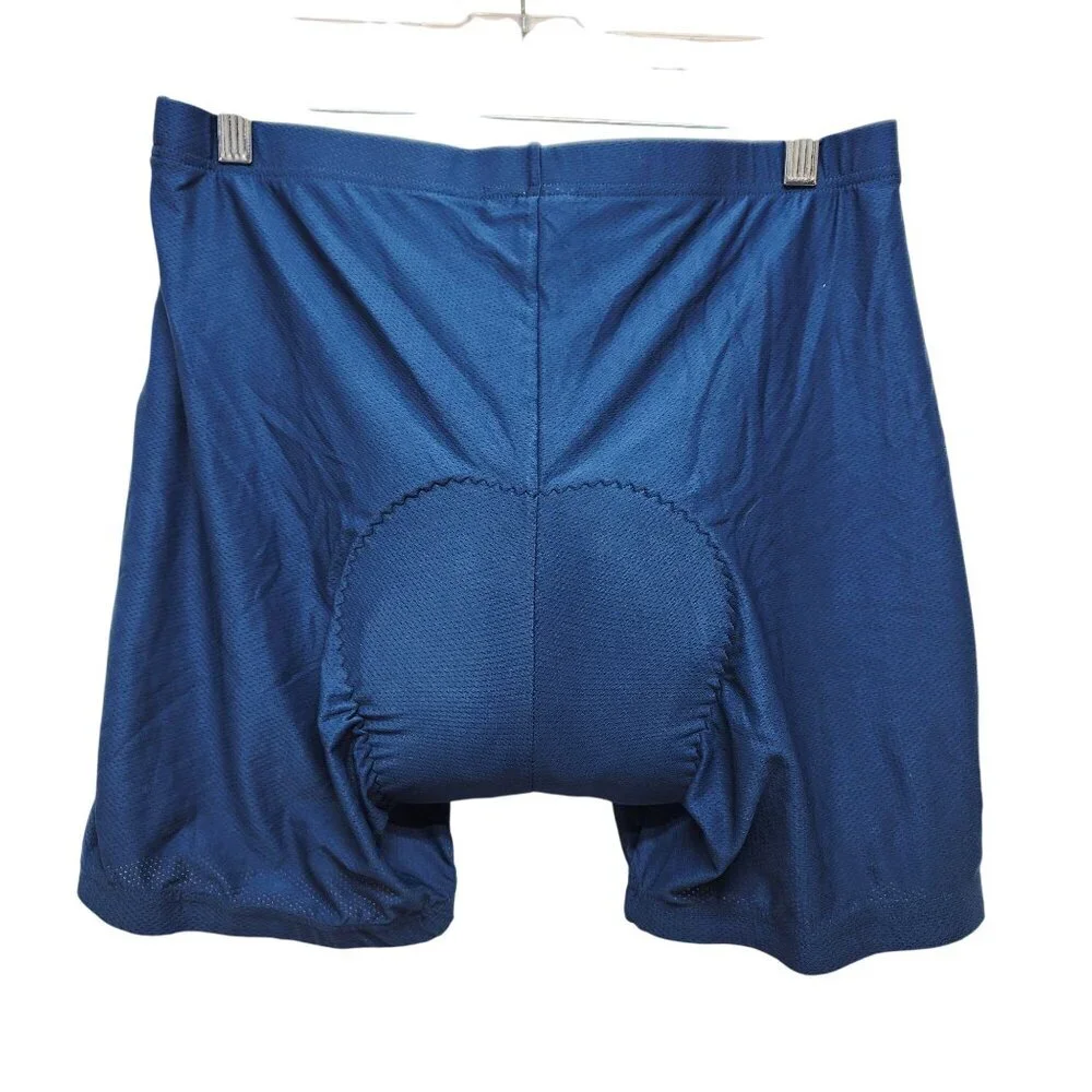 Mens Size XXL Blue Padded Cycling Shorts Breathable & Comfortable
